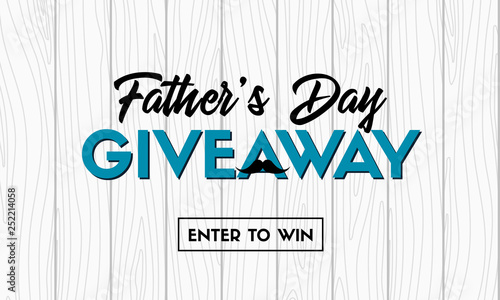 Father's day giveaway vector banner for social media