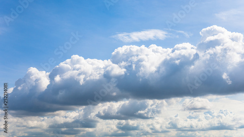 blue sky and clouds or cloudscape.