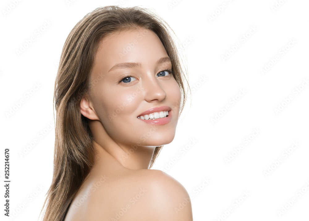 Beautiful woman female skin care healthy hair and skin close up face beauty portrait Beautiful woman female skin care healthy hair and skin close up face beauty portrait