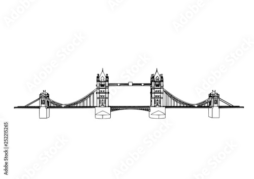 London bridge sketch vector