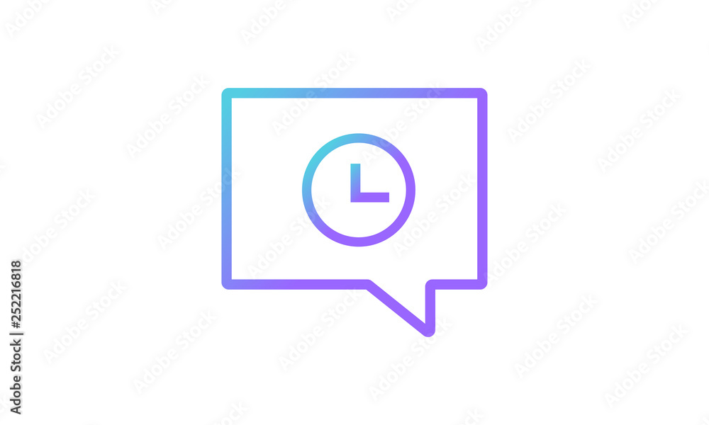 message icon concept, time message icon concept. modern gradient style vector icon message icon concept, time message icon concept. modern gradient style vector icon
