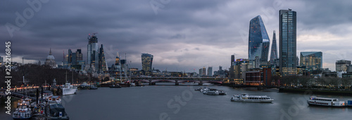 Panoramic view of the London and River Thames