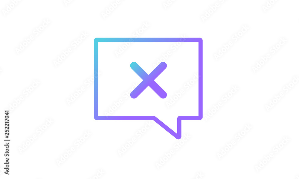 Obraz premium message icon concept. modern gradient style vector icon