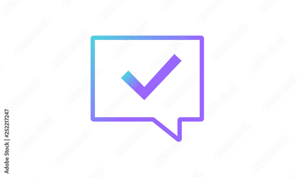 message icon concept, correct message icon concept. modern gradient style vector icon message icon concept, correct message icon concept. modern gradient style vector icon