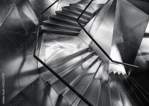 Spiral staircase Metal steel Modern Building Architecture detail