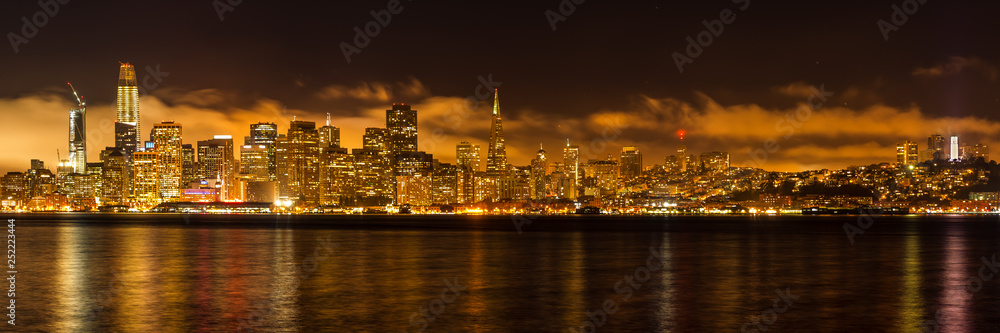 Panorama Skyline San Francisco bei Nacht