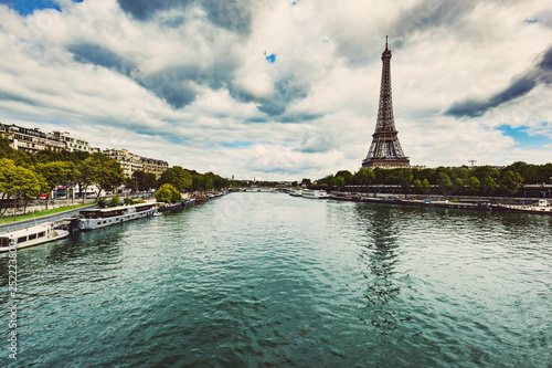Eiffel Tower and Seine River in Paris © Photocreo Bednarek