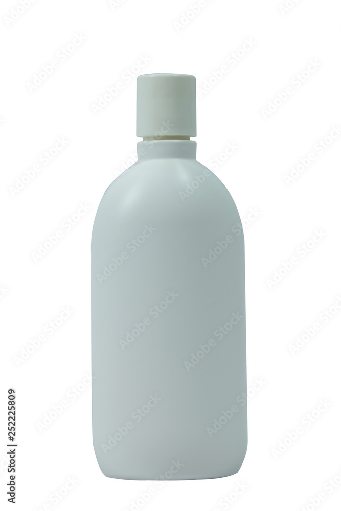 white plastic bottle on the White Background, isolate with clipping path white plastic bottle on the White Background, isolate with clipping path