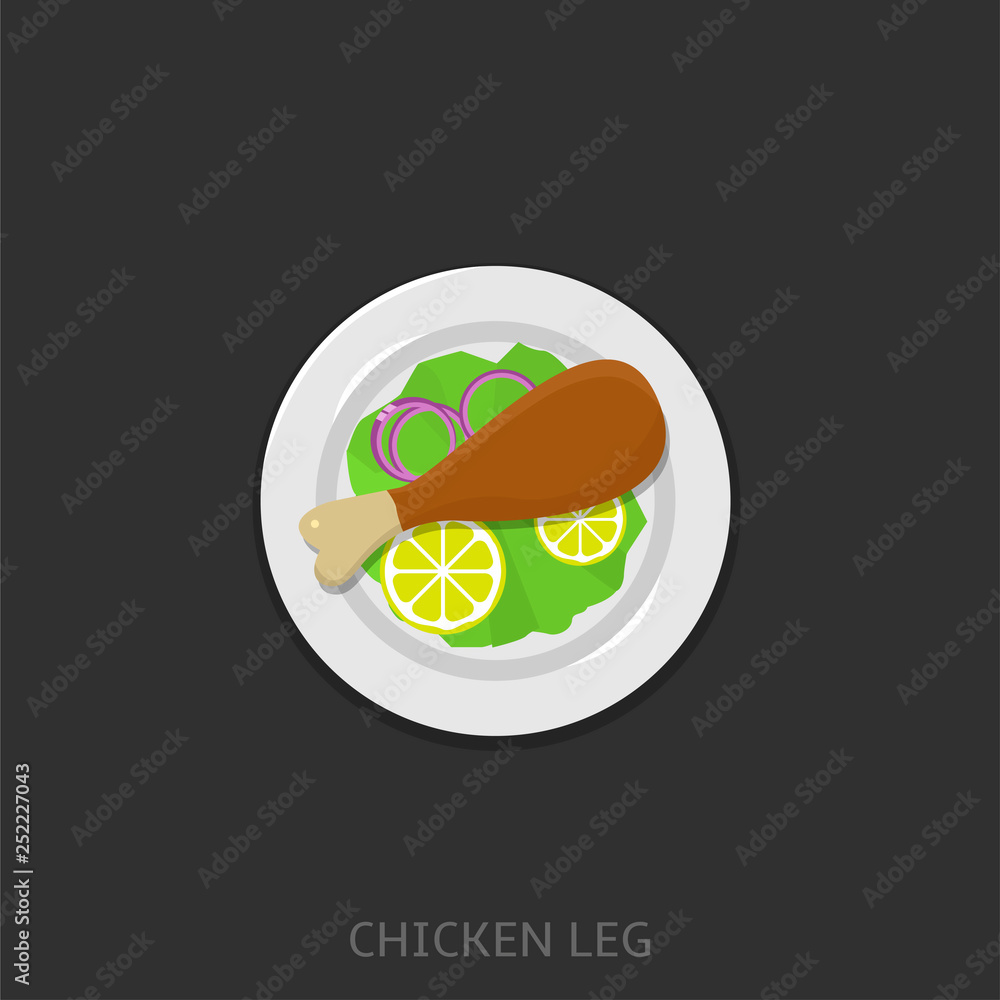 Chicken leg vector illustration Chicken leg vector illustration