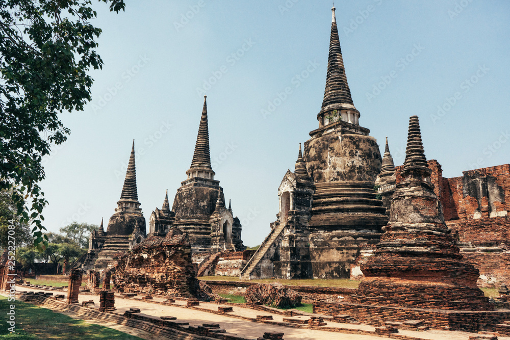 Wat Phra Si Sanphet ancient Temple in Autthaya