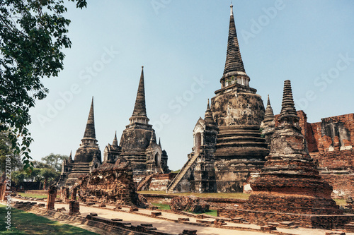 Wat Phra Si Sanphet ancient Temple in Autthaya