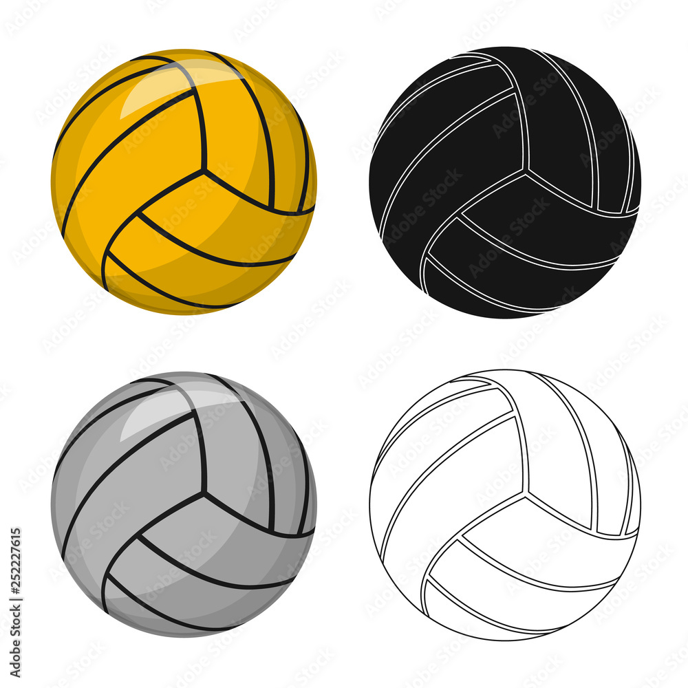 Vector illustration of sport and ball symbol. Collection of sport and athletic vector icon for stock.