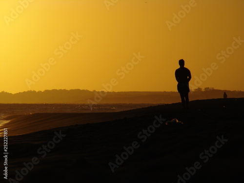 Wallpaper Mural Man at the beach on sunset Torontodigital.ca