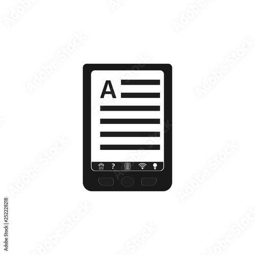 Ebook icon design. Ebooks concept. Vector illustration Ebook isolated on white background.