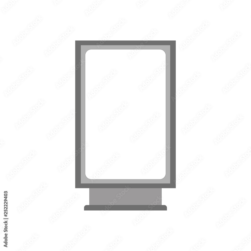 Billboard mockup isolated on white. Vector illustration Billboard mockup isolated on white. Vector illustration