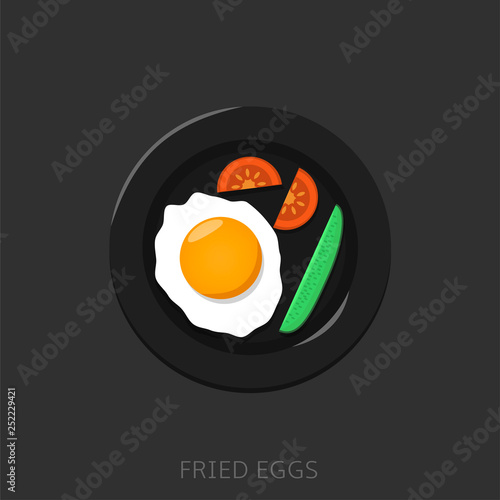 Fried egg vector illustration