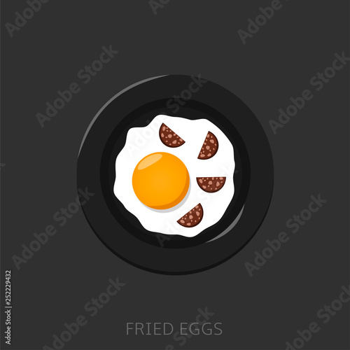 Fried egg vector illustration