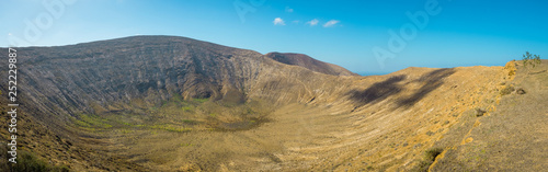 View from the trek to the Caldera Blanca Volcano in Lanzarote