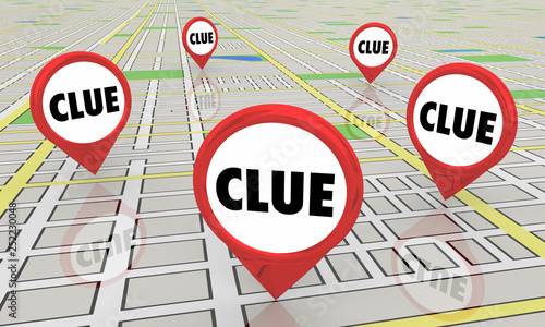 Φωτογραφία Clues Mysteries Find Answers Map Pins 3d Illustration