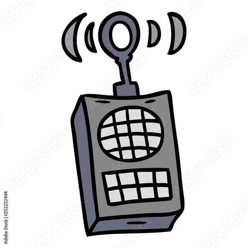 cartoon doodle of a walkie talkie