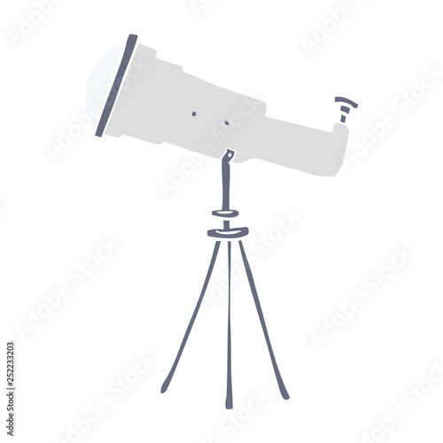 cartoon doodle of a large telescope