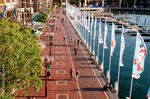 Darling Harbour promenade, Sydney, Australia photo