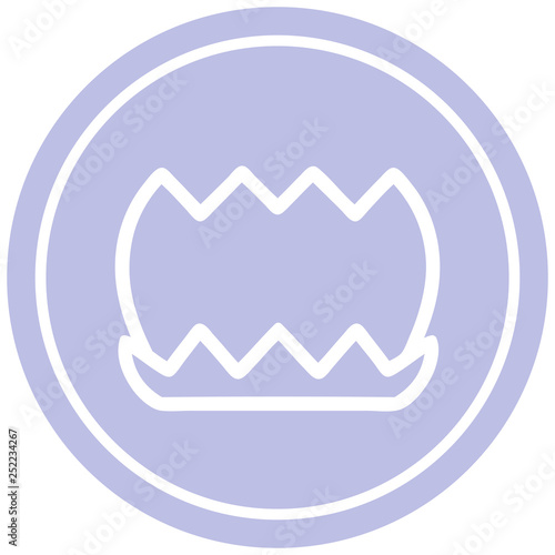 lotus flower circular icon