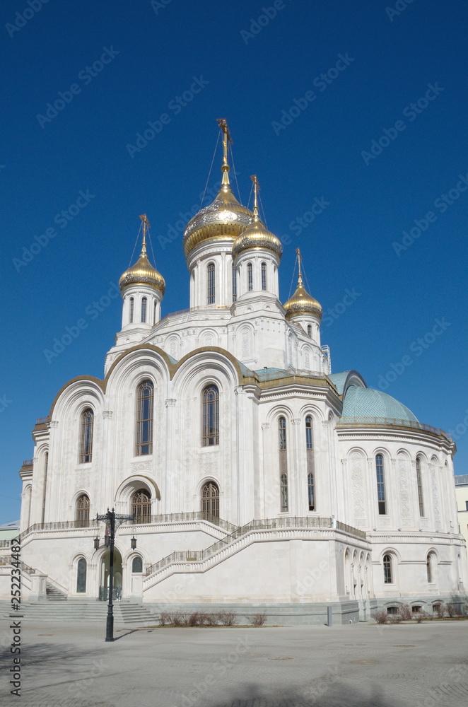 Sretensky monastery in Moscow, Russia. Church of new Martyrs and Confessors of Russia on the blood that Lubyanka