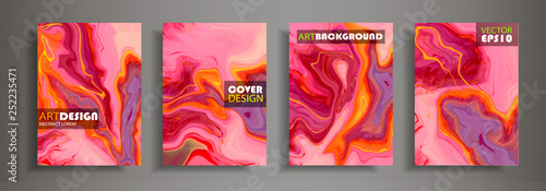 Modern design A4.Abstract marble texture of colored bright liquid paints.Splash trends paints.Used design presentations, print,flyer,business cards,invitations, calendars,sites, packaging,cover.