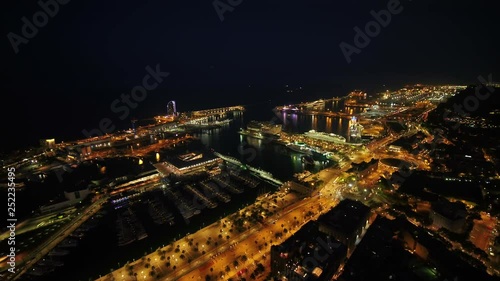 Wallpaper Mural Aerial Spain Barcelona June 2018 Night 30mm 4K Inspire 2 Prores  Aerial video of downtown Barcelona in Spain at night Torontodigital.ca