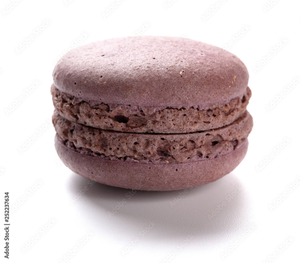 lilac macaroon on a white background lilac macaroon on a white background