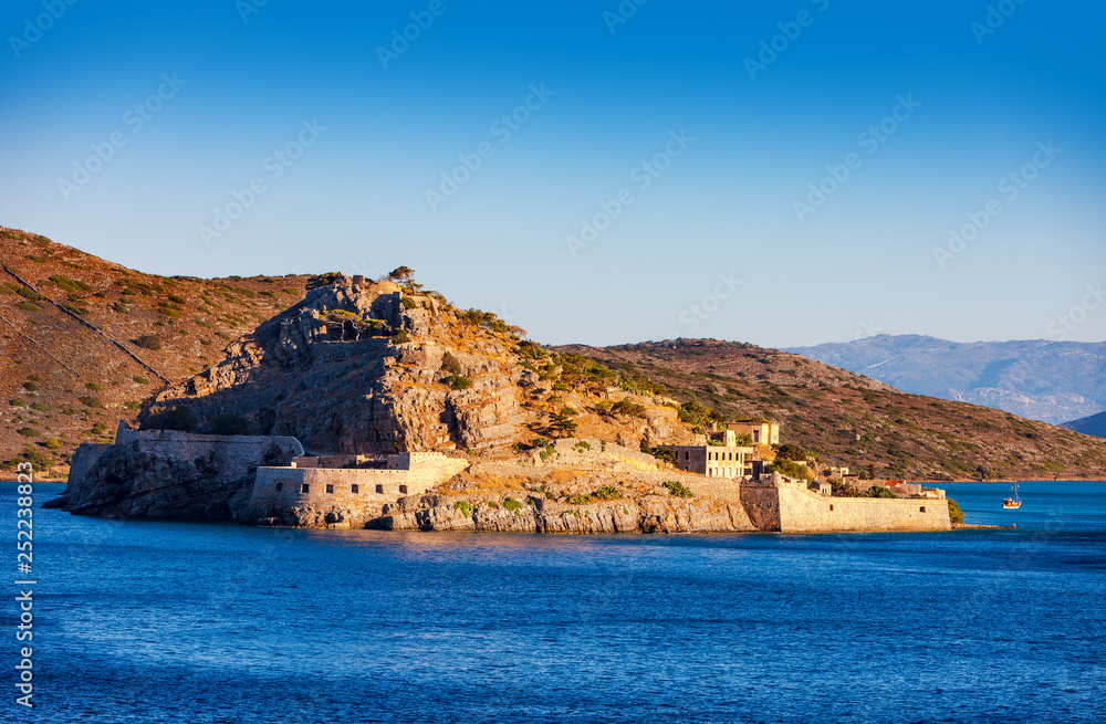 The island fortress of Spinalonga, Crete, Greece