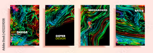 Modern design A4.Abstract marble texture of colored bright liquid paints. Splash trends paints. Used design presentations  print  flyer  business cards  invitations  calendars  sites  packaging  cover