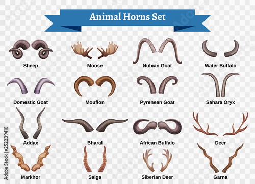 Animal Horns Sticker Set