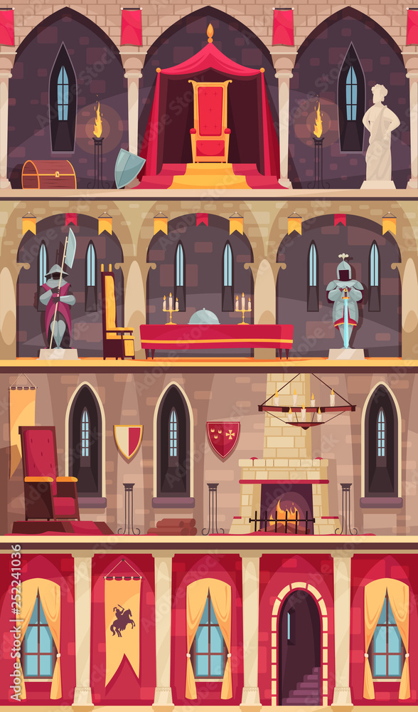 Castle Cartoon Banners Castle Cartoon Banners