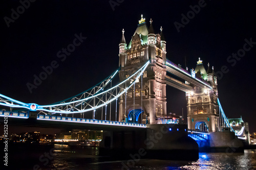 Tower Bridge at night, London UK