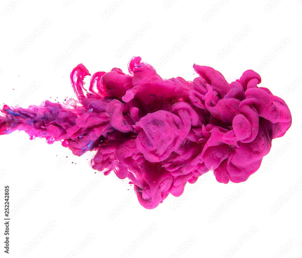 Ink in water isolated on white background. Rainbow of colors Ink in water isolated on white background. Rainbow of colors