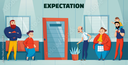 Queue People Hospital Doctor Composition