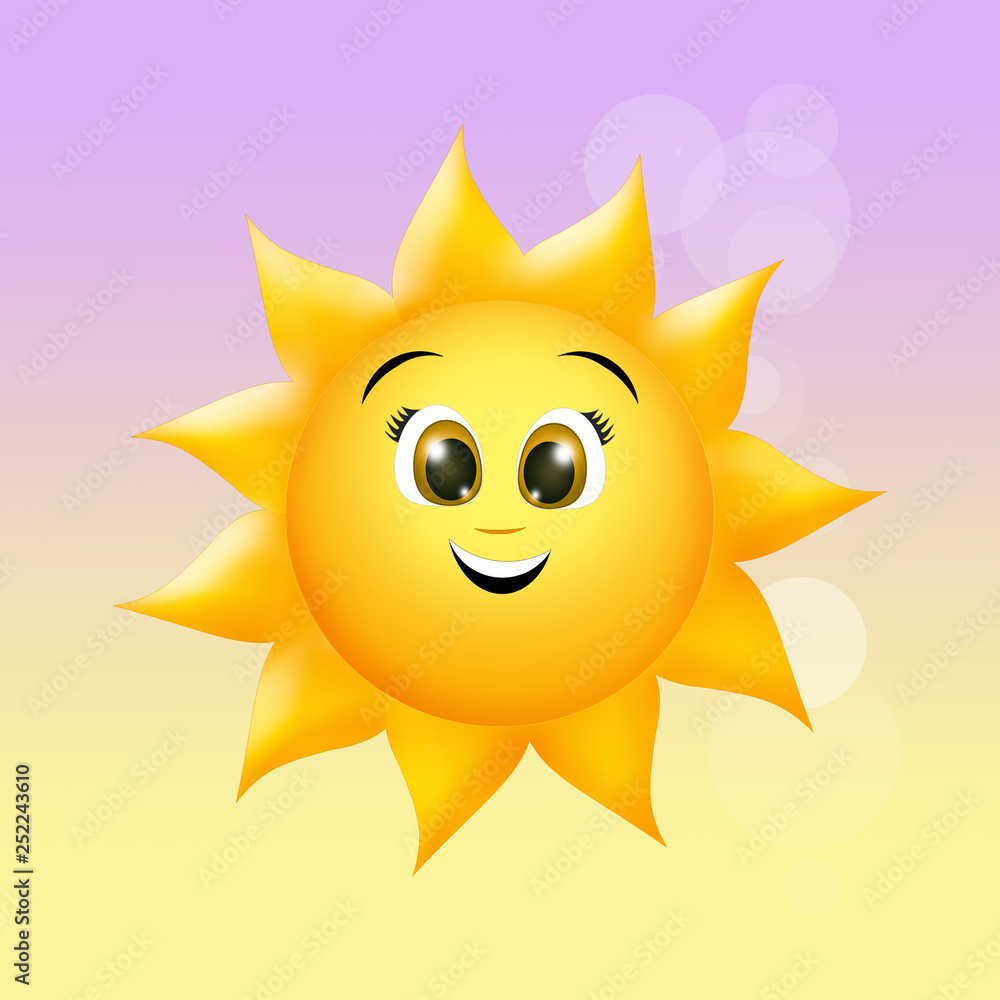 illustration of sun cartoon