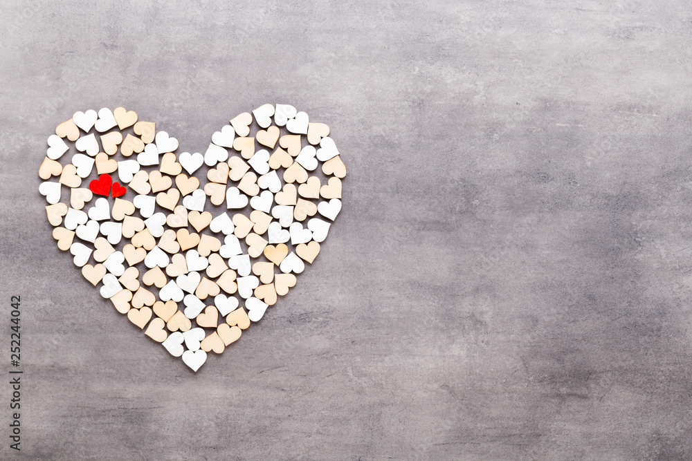 Happy Valentines day background. With small hearts on gray background. Happy Valentines day background. With small hearts on gray background.