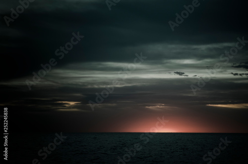 Ocean and sky sunset landscape