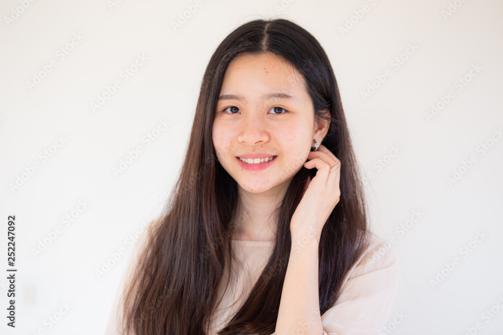 Portrait of happy young asian smiling women Portrait of happy young asian smiling women