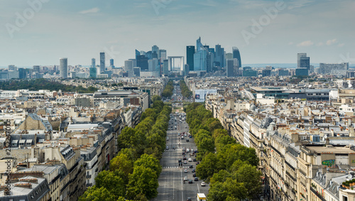 aerial view of paris from the Arc de Triomphe © RichartPhotos