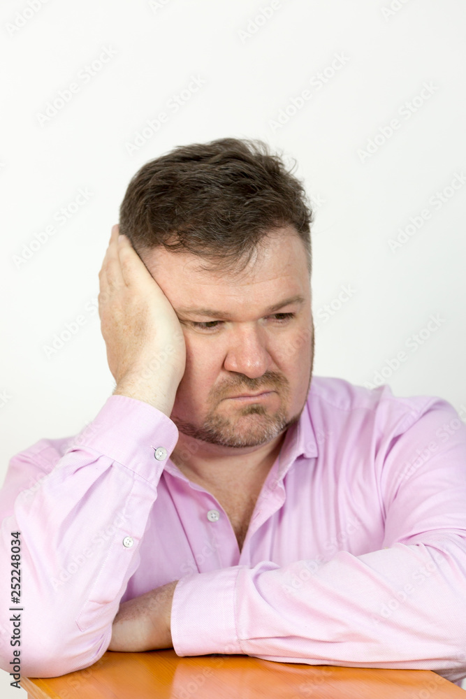 Adult full man 40 years old on a white background. Adult full man 40 years old on a white background.