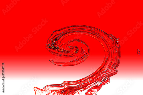 Spirale auf rotem Hintergrund