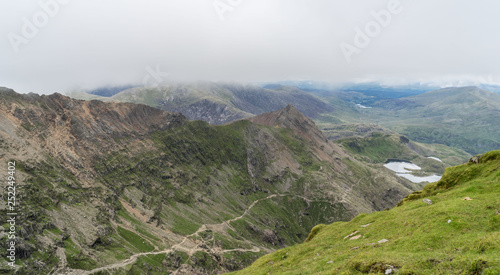 landscape of Snowdonia mountains