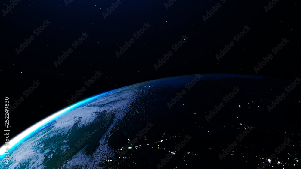 Big planet Earth. The flight above the Earth. View from space. Big planet Earth. The flight above the Earth. View from space.