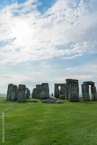 stonehenge with light cloud, england