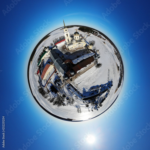 Nilov Hermitage. Monastery on the island