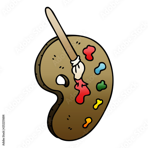 quirky gradient shaded cartoon art pallette